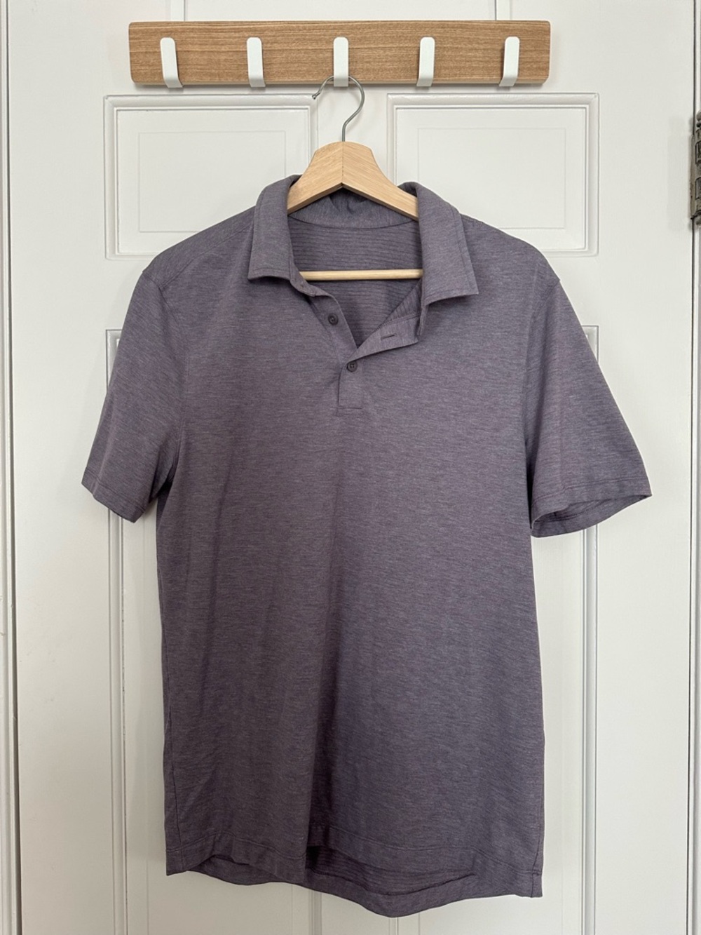 Lululemon Men's Heather Slate Polo Shirt - Classic Short Sleeve